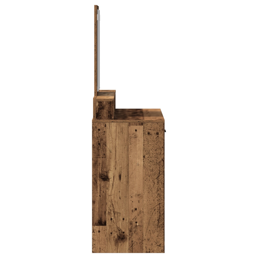 Tavolo da Trucco con Cassetti in Legno Antico 79x41x140 cm