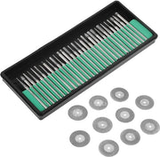 Accessori per Snidere - Disco Snidere 0,5mm - 30 Pezzi di Bit per Bozzare con Diamante - 10 Pezzi di Lame per Snidere - Accessori per Snidere - 2 Pezzi di Mandrel - Strumenti di Rotazione - Disco di Snidere