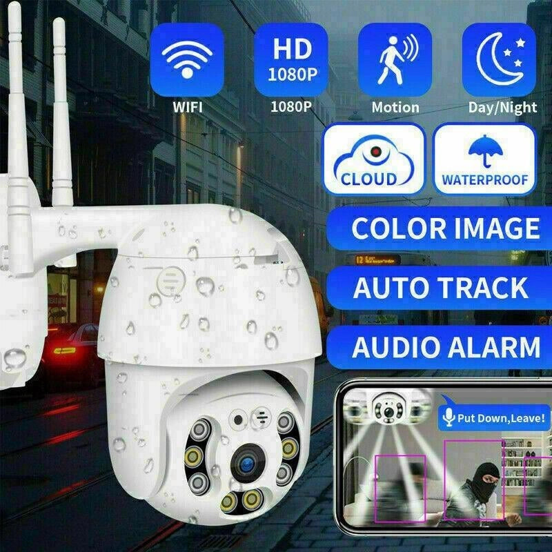 2X TELECAMERA WIFI ESTERNA PTZ ICSEE – SMART CAMERA WIRELESS DA ESTERNO CON ZOOM, ROTAZIONE, VISIONE NOTTURNA E CONTROLLO REMOTO