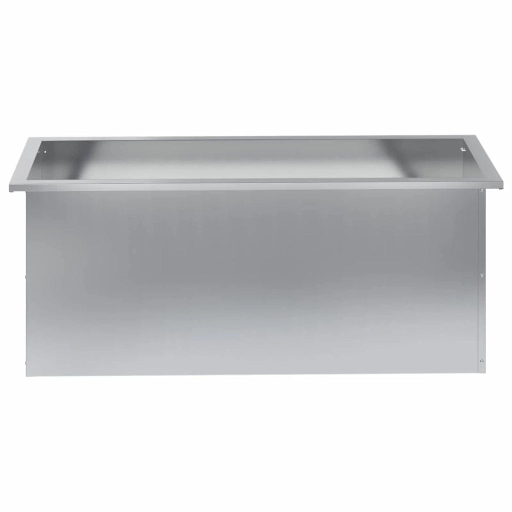 Fioriera da giardino con LED Argento 40 x 100 x 40 cm 8008178