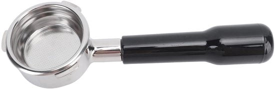 Portafilter 58 mm - Disegno senza fondo - Progettazione in acciaio inossidabile - Resistenza all'ossidazione - Filtro rimovibile - Progettazione igienica e duratura - Filtro per caffè