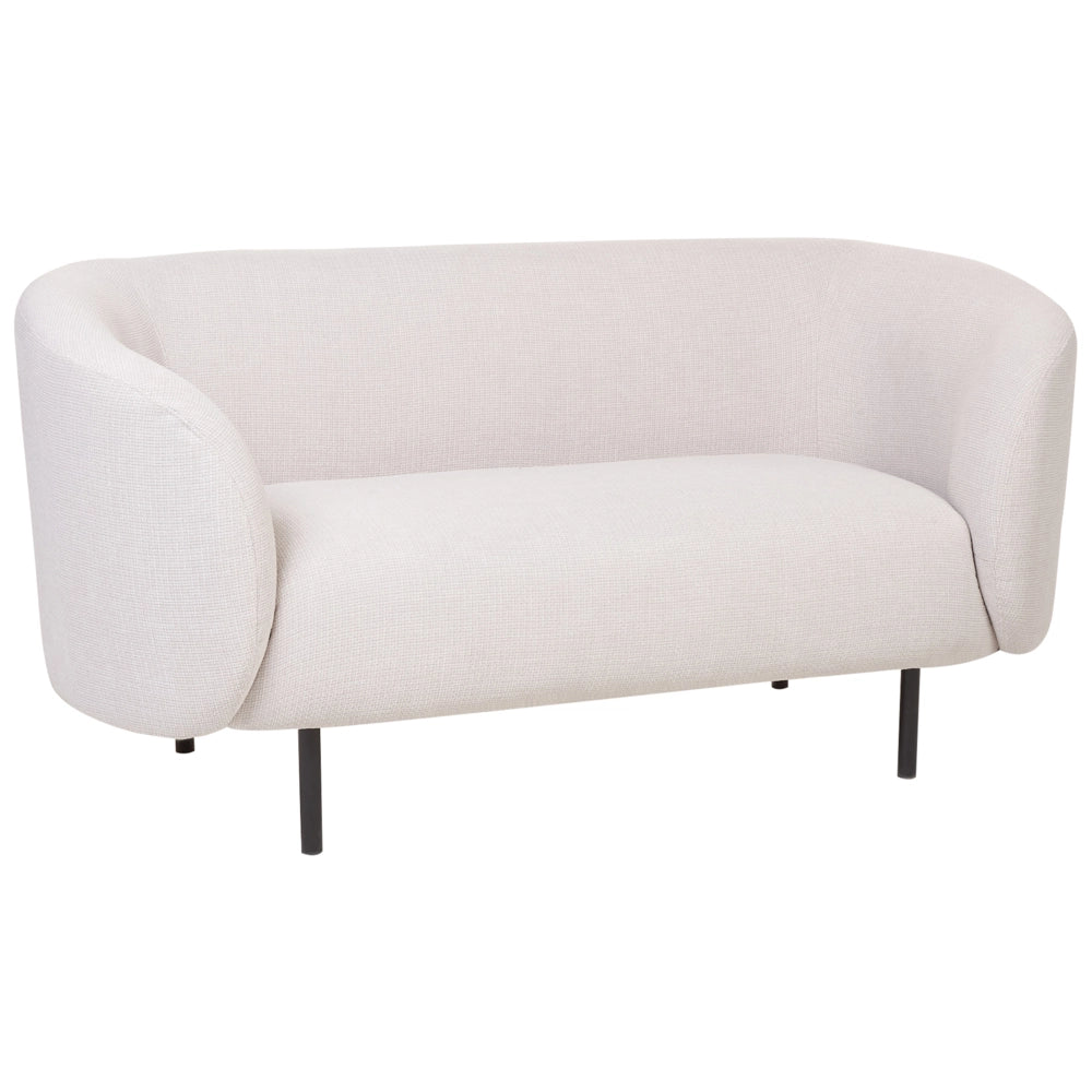 Set divano e poltrona in poliestere beige e nero con gambe dorate stile glamour retrò soggiorno