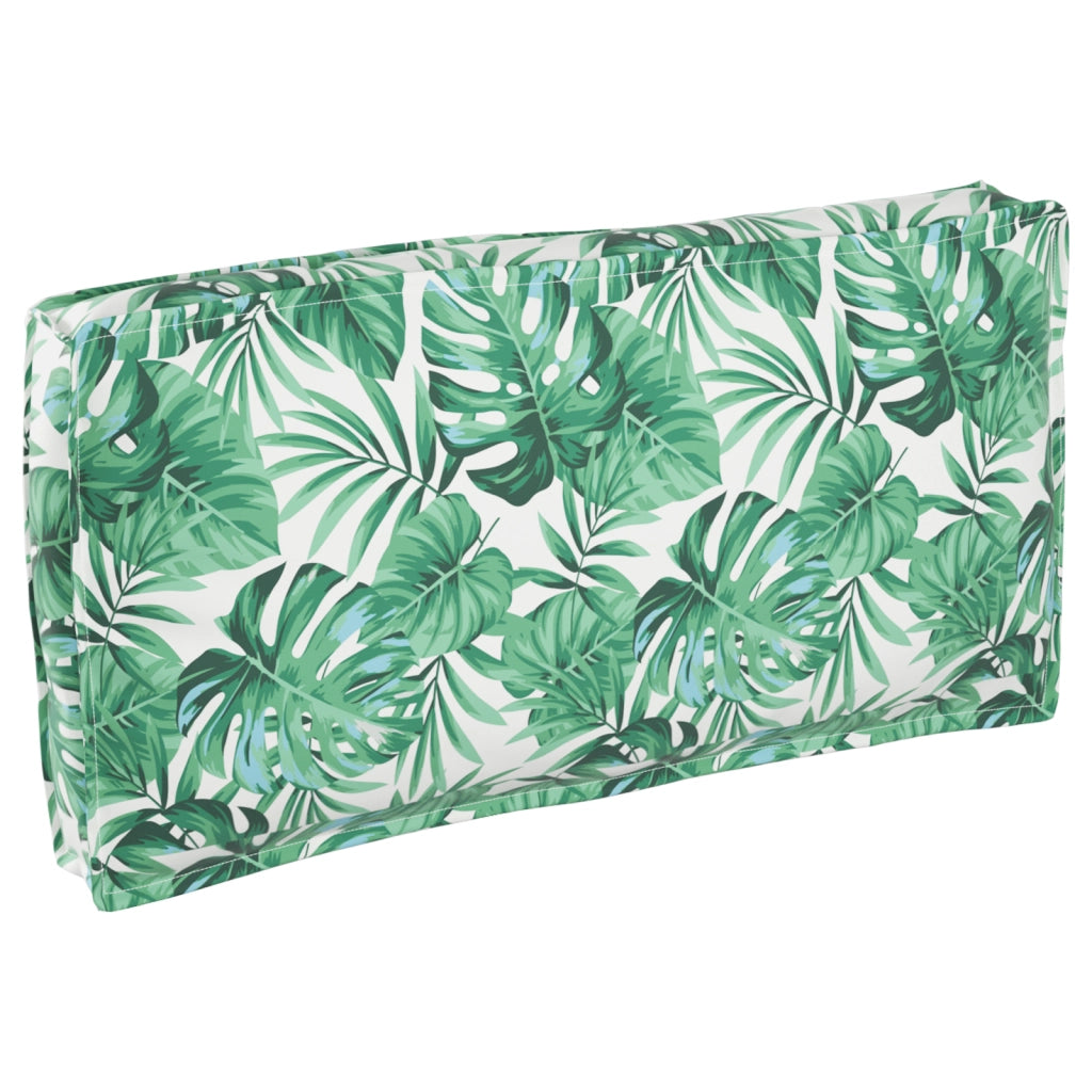Cuscino da pallet per Seduta/Schienale Motivo a Foglia 120x60x12 cm Tessuto Oxford