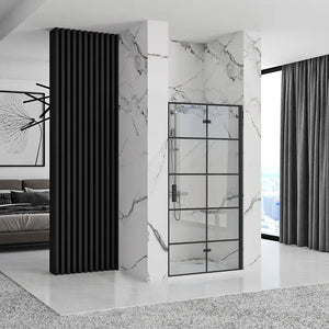 Porta Doccia Rea Molier Black 90 + Profilo