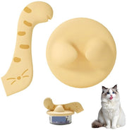 Deksel perimetrale 9 cm - Deksel con cucchiaio - Copertura per alimenti per animali domestici - Materiale TPE riciclabile - Disegno delle zampe del gatto - Sicuro e duraturo