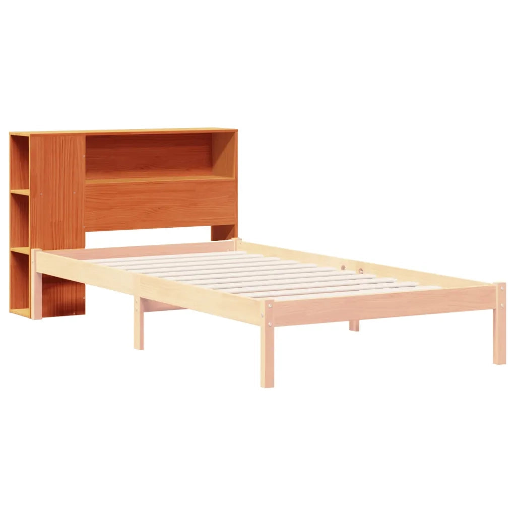 vidaXL Testiera con Ripiani Marrone Cera 100 cm in Legno di Pino