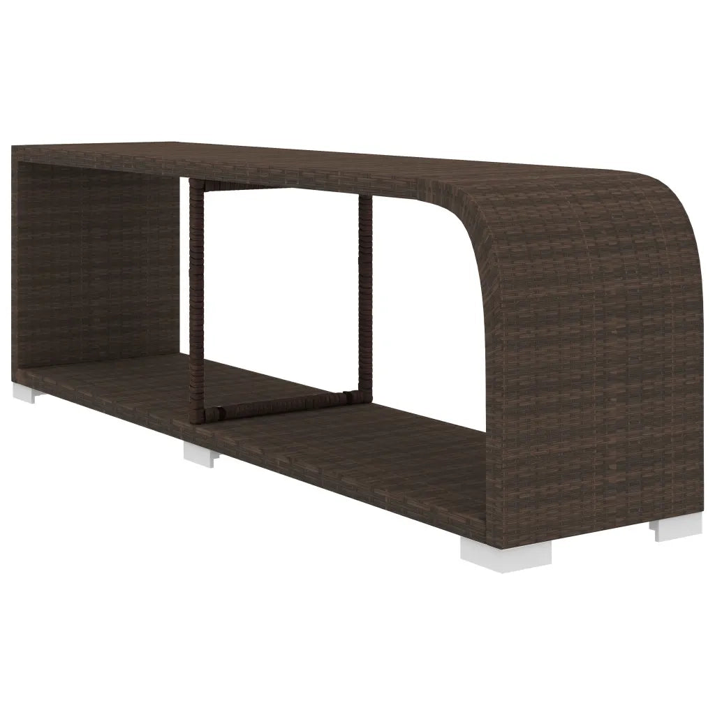 Set Divani da Giardino 10 pz con Cuscini in Polyrattan Marrone 46814