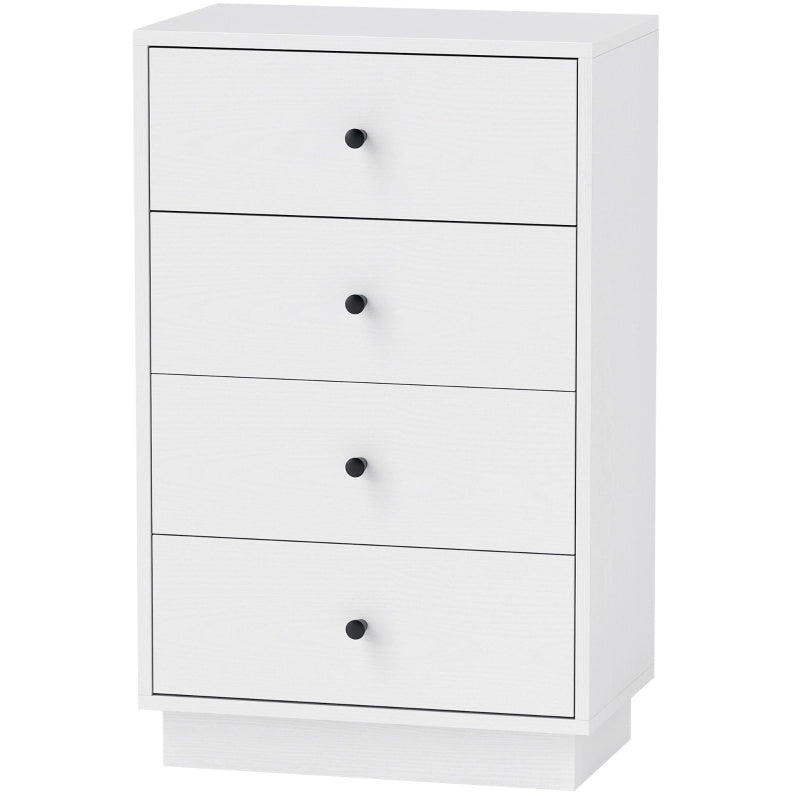 Comò bianco con 4 cassetti 47 x 29 x 75 cm