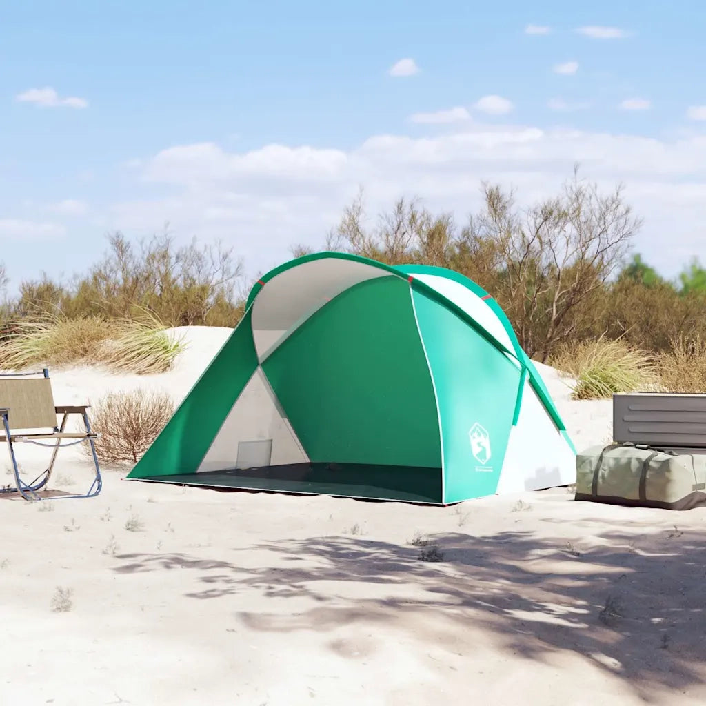 Tenda da Spiaggia 2 Persone-Tenda da campeggio Pop-Up Verde Mare Impermeabile