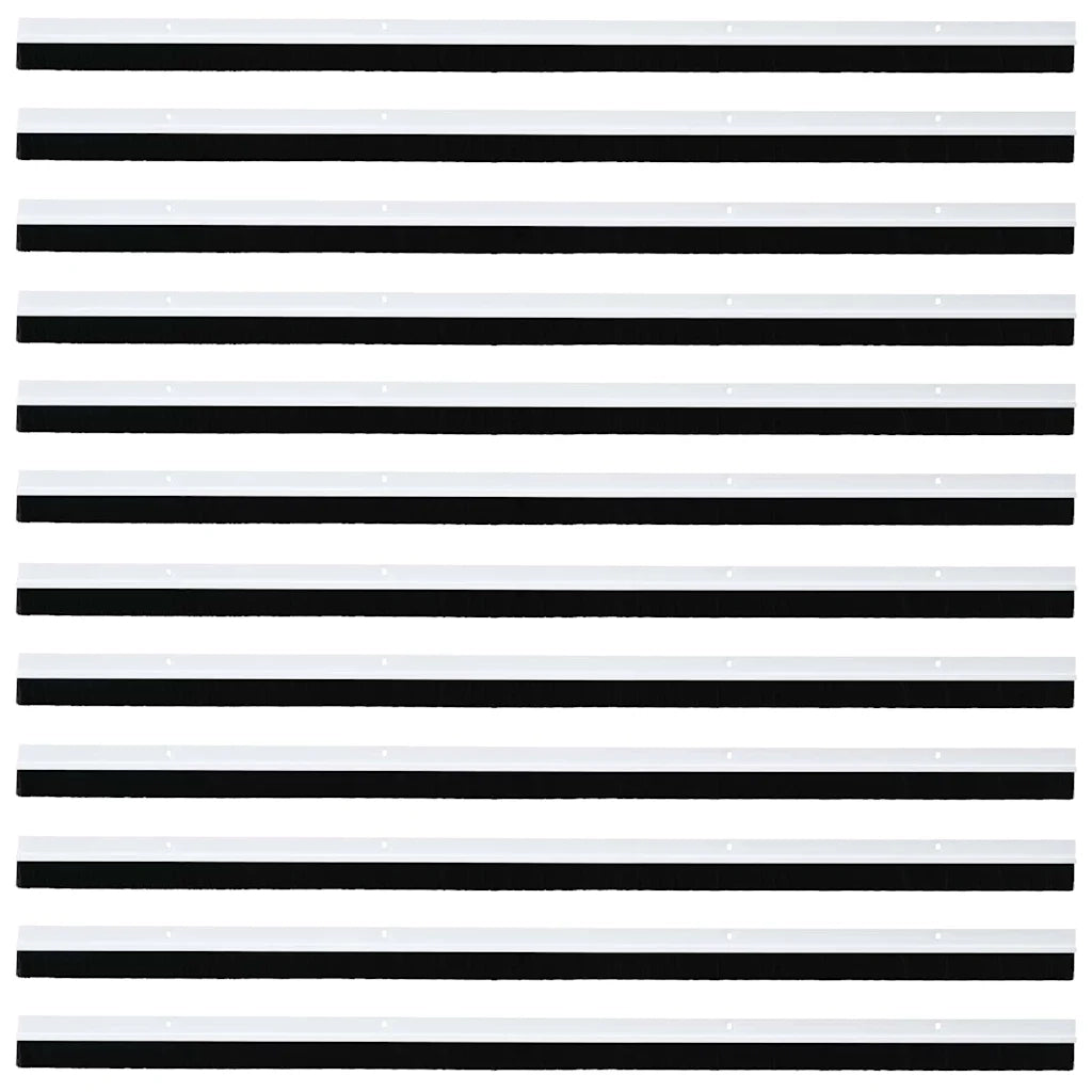 Spazzole per porte a vite 12 pcs Bianco 100 cm