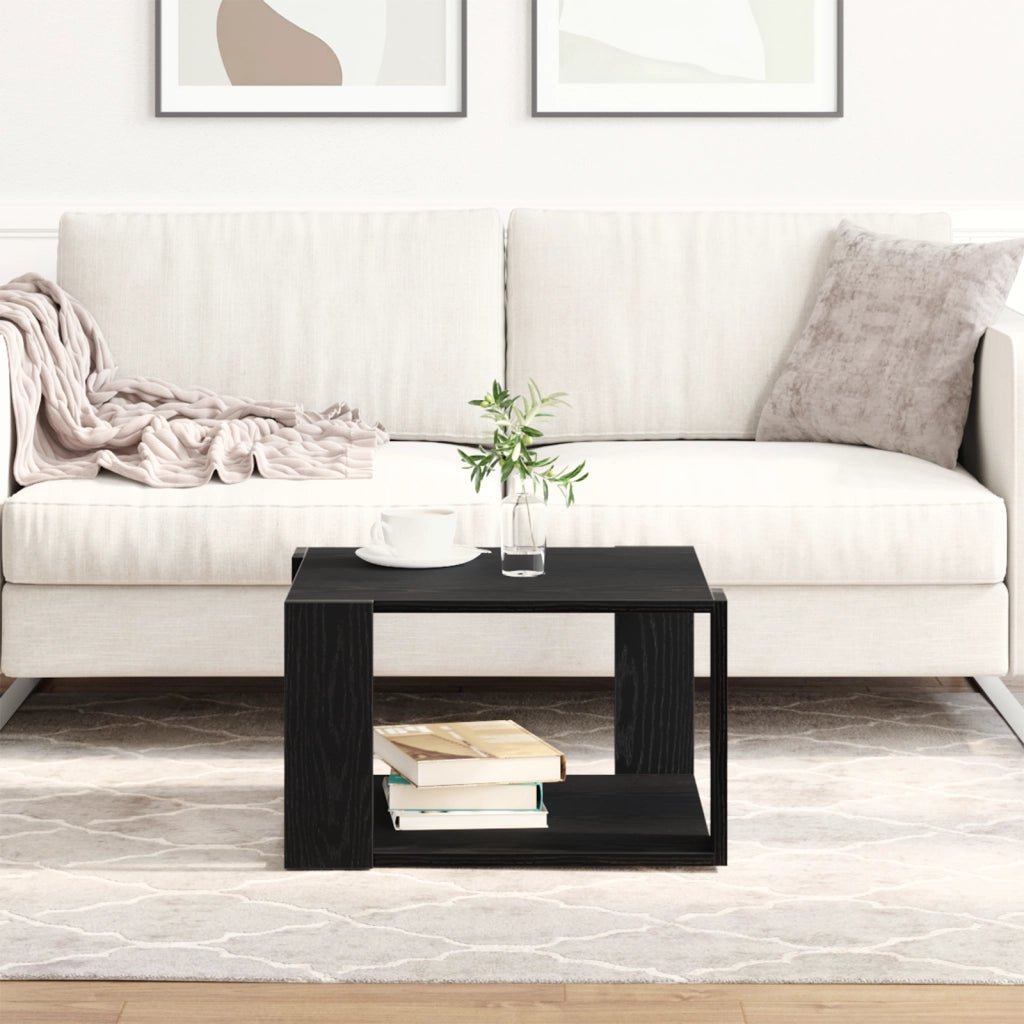 Tavolino da caffÃ¨ negra in rovere 85x55x31 cm in legno ingegnerizzato