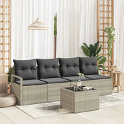 Set di divani 5 pcs Grigio chiaro e grigio scuro polyrattan 3346252
