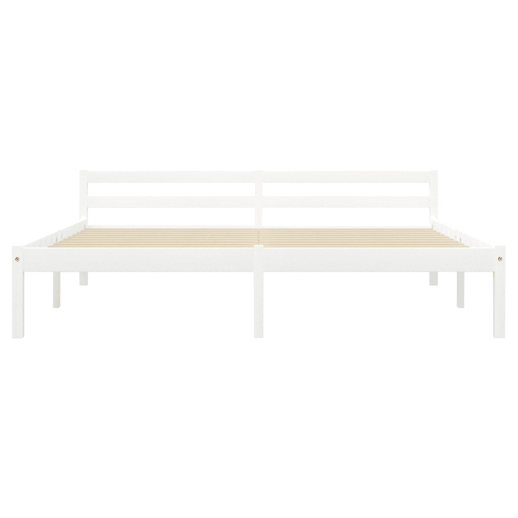 Giroletto senza Materasso Bianco 160x200 cm in Legno di Pino 283188