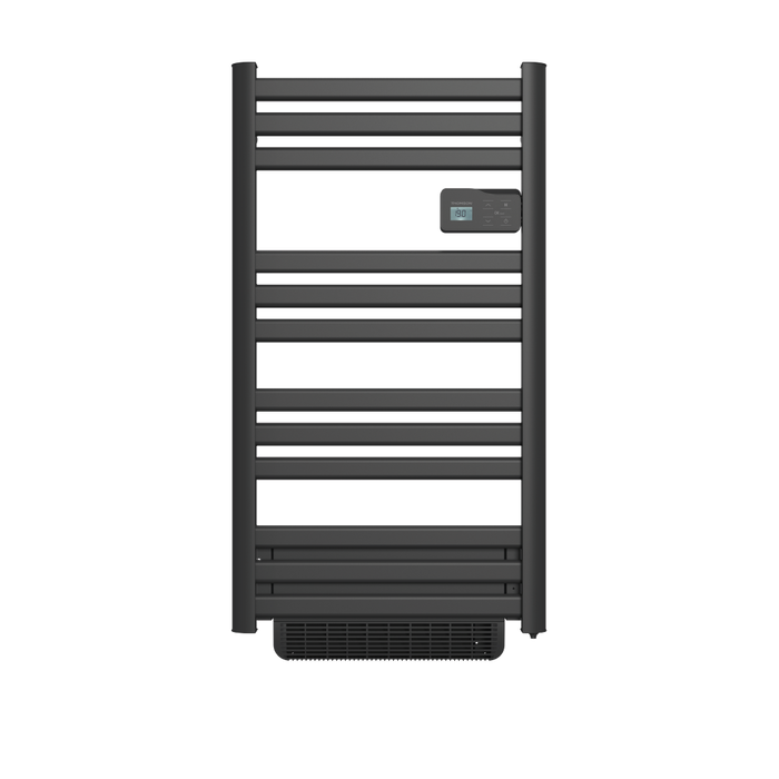 Scaldasalviette elettrico Thomson senza fluido, connesso WiFi, con ventilatore, 500 + 1000W, Cosmo nero