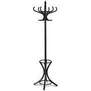 Appendiabiti da terra con 12 ganci design ergonomico 51 x 51 x 184 cm legno nero 20_0017665