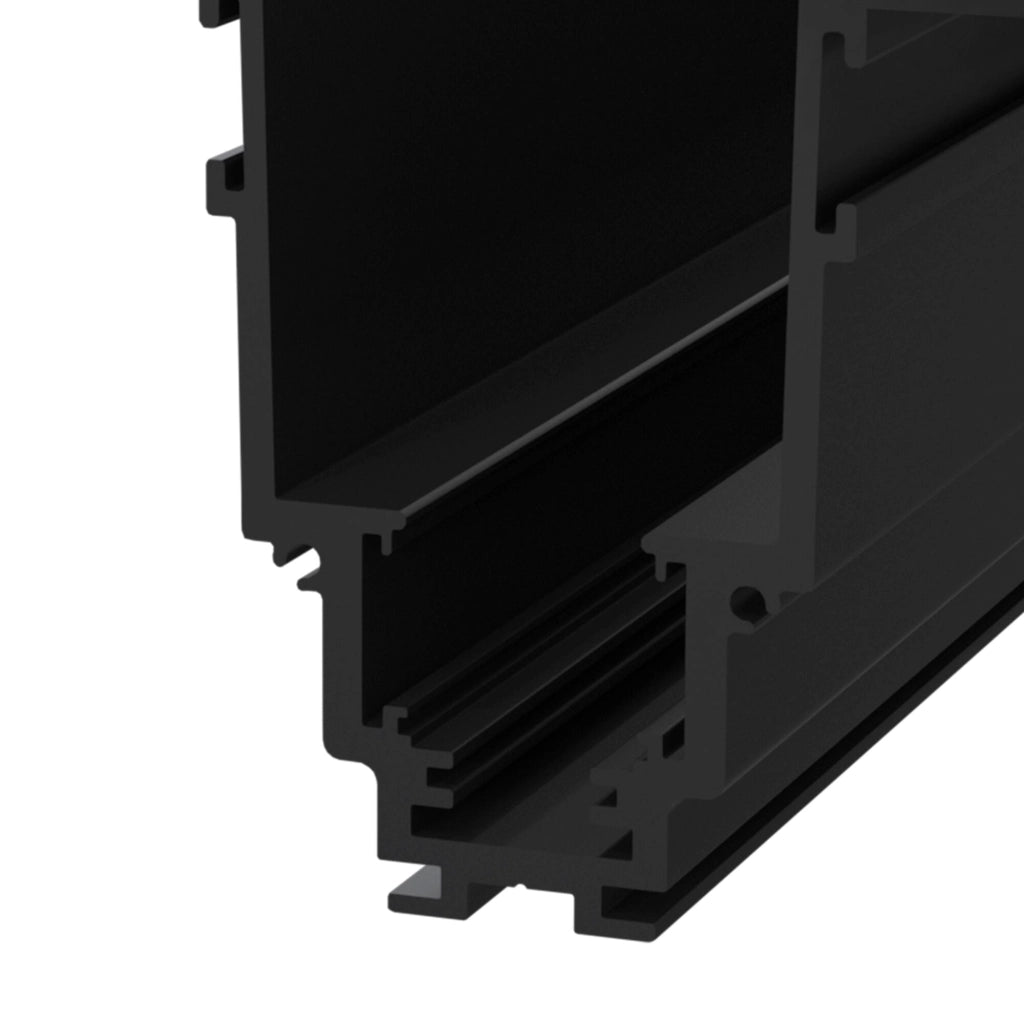 Barra Magnetica da Incasso 200 cm per Sistema Illuminazione Binario  Nero