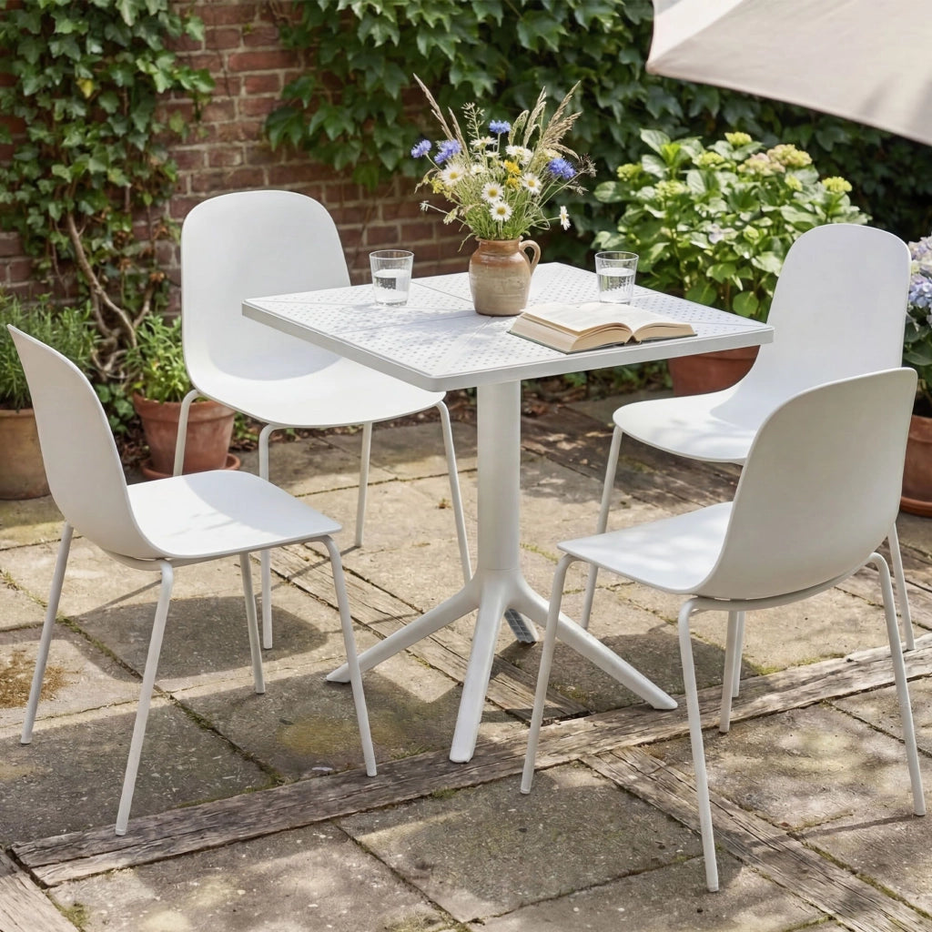 Set di mobili da giardino Nerra con 4 sedie 1