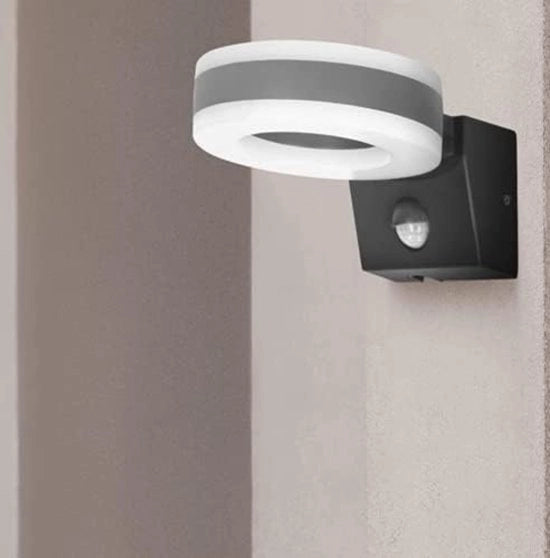 Lampada Esterna Giorno Notte Sensore - Lampada Esterna con Sensore di Luce di Bagno - Lampada Esterna con Interruttore di Luce di Bagno - Lampada Esterna con Sensore di Movimento - Lampada Esterna con Sensore di Luce di Parete - Grigio