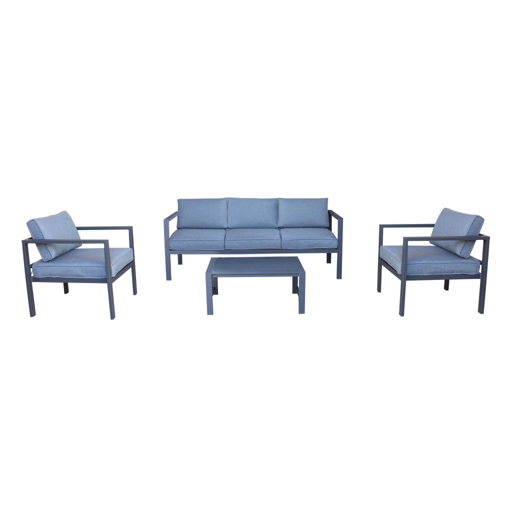 Salotto da Giardino 4 posti in Alluminio cm 184x70x64 - LEX