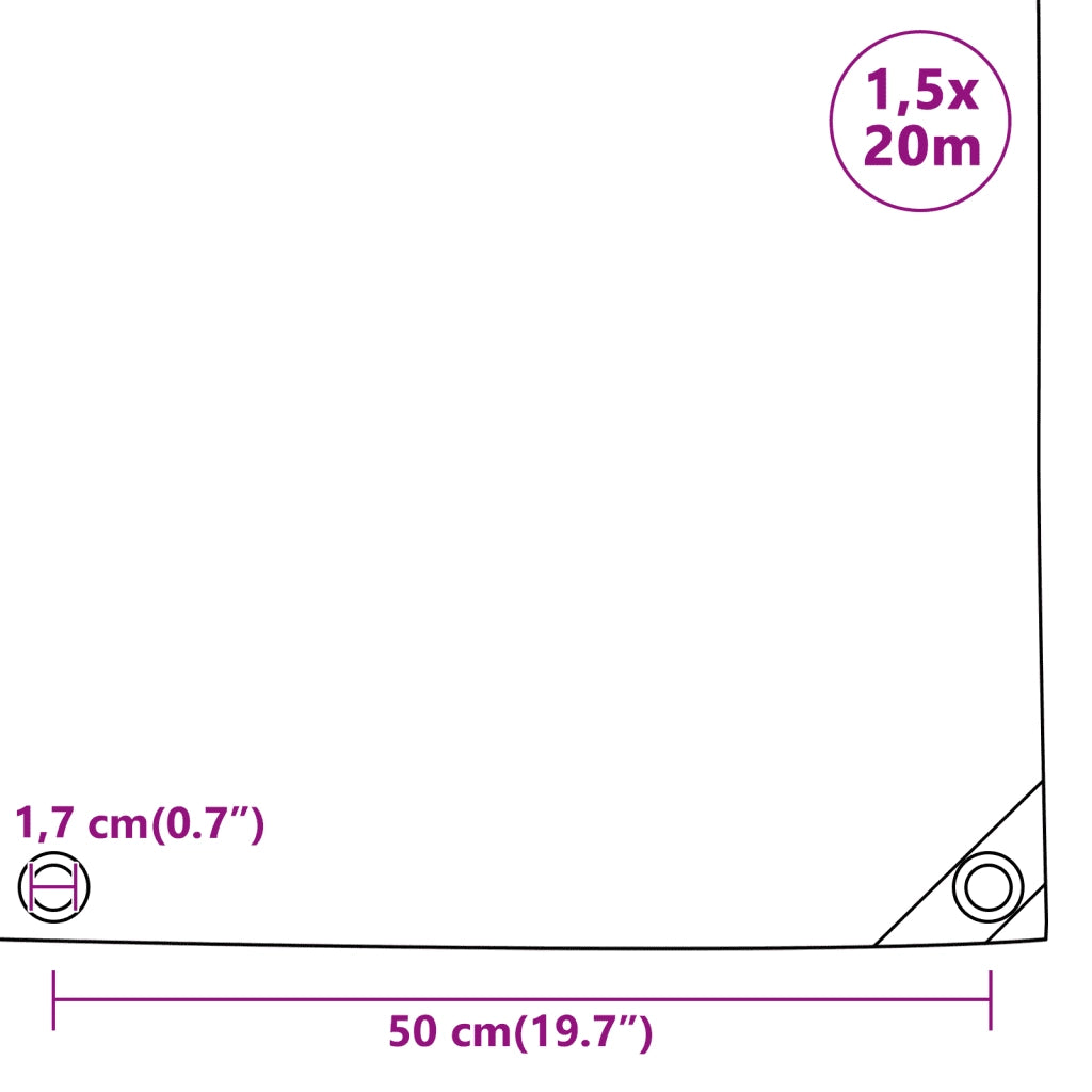 Telone 650 g/m2 1,5x20 m Nero