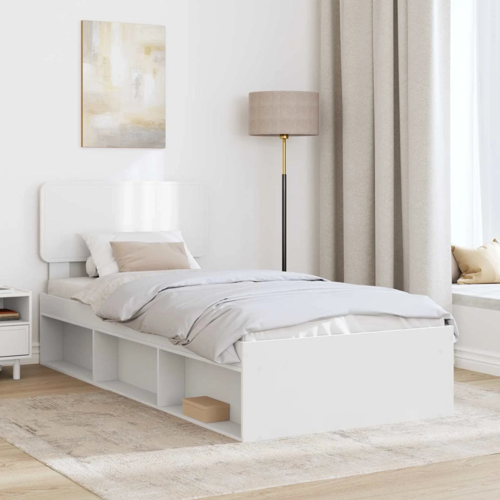 Struttura del letto Bianco 75 x 190 cm Pino massello 3412141