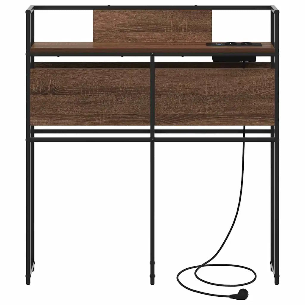 vidaXL Testata contenitore Rovere marrone 75 cm Legno multistrato