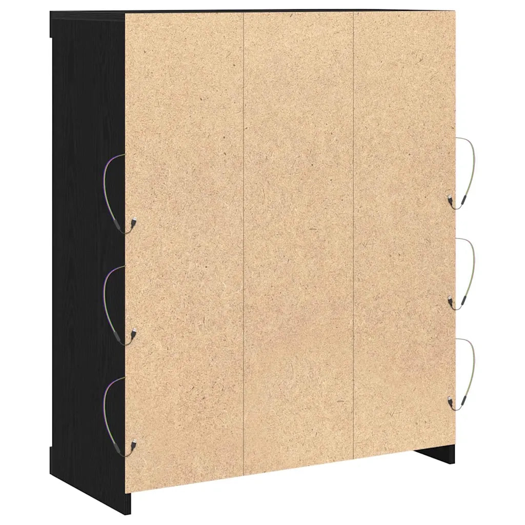 Credenza-Buffet-Armadio da cucina Rovere nero 41 x 37 x 100 cm Legno multistrato 765758