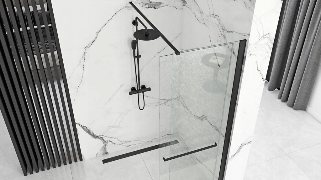 Parete Doccia Rea Cortis Black 100