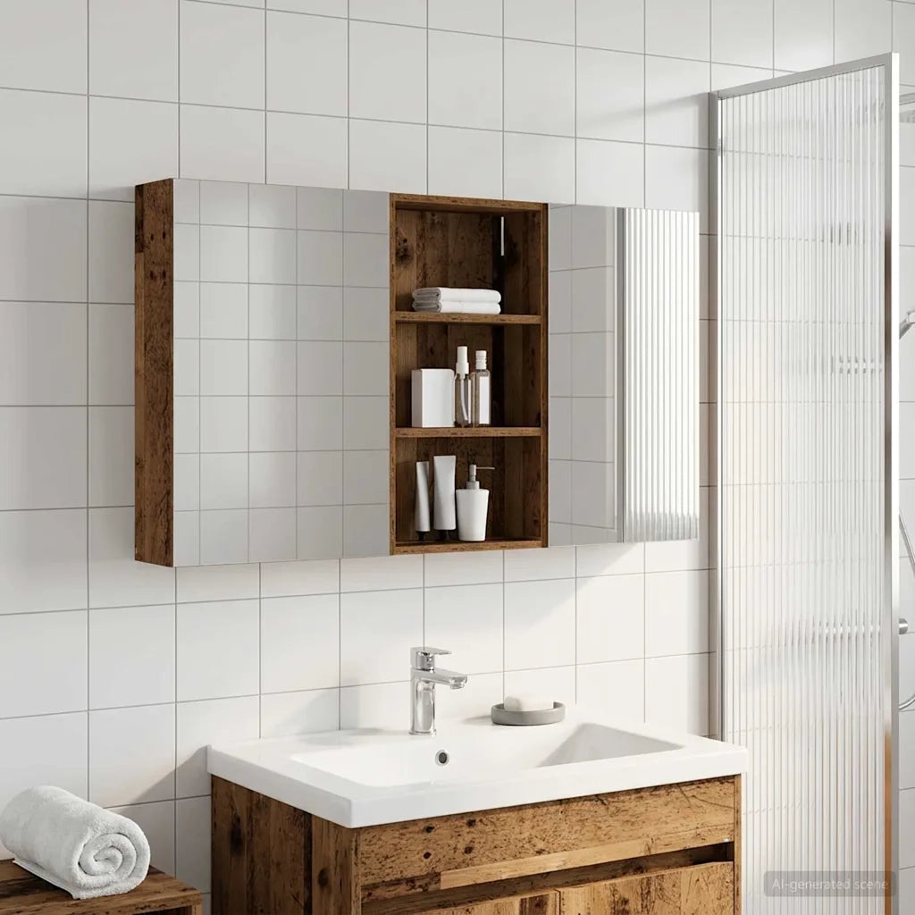 Set di Armadi da Bagno 3 pz 140 x 14,5 x 70 cm 3403782