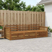 Set di divani da esterno 3 pz Naturale Legno di Acacia Massello 3382967