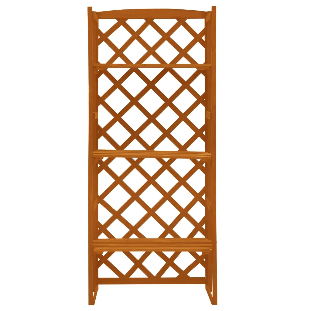 Fioriera con Traliccio Arancione 60x30x140 cm Massello di Abete cod mxl 64368