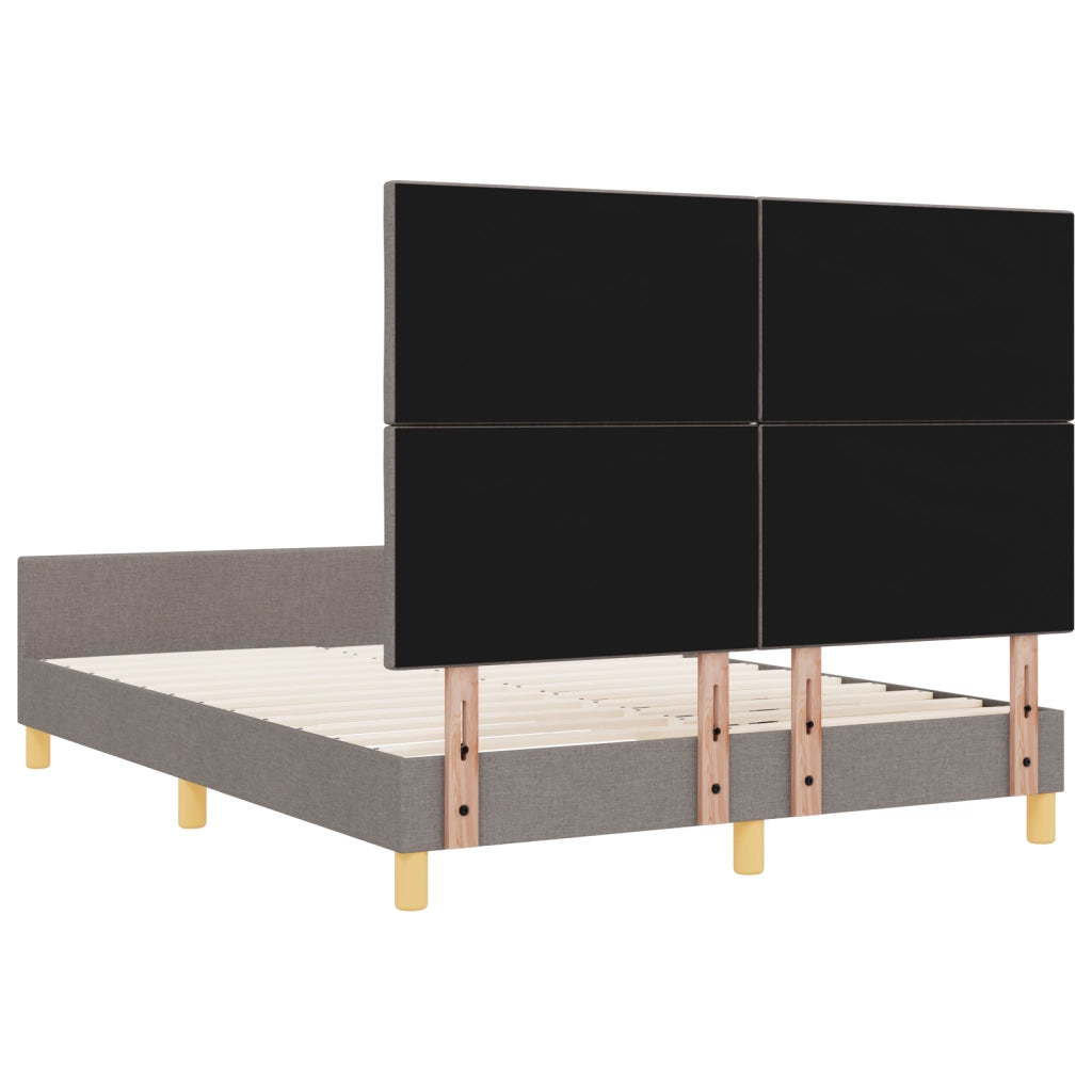 Letto  in Tortora, 160x200 cm, Tessuto
