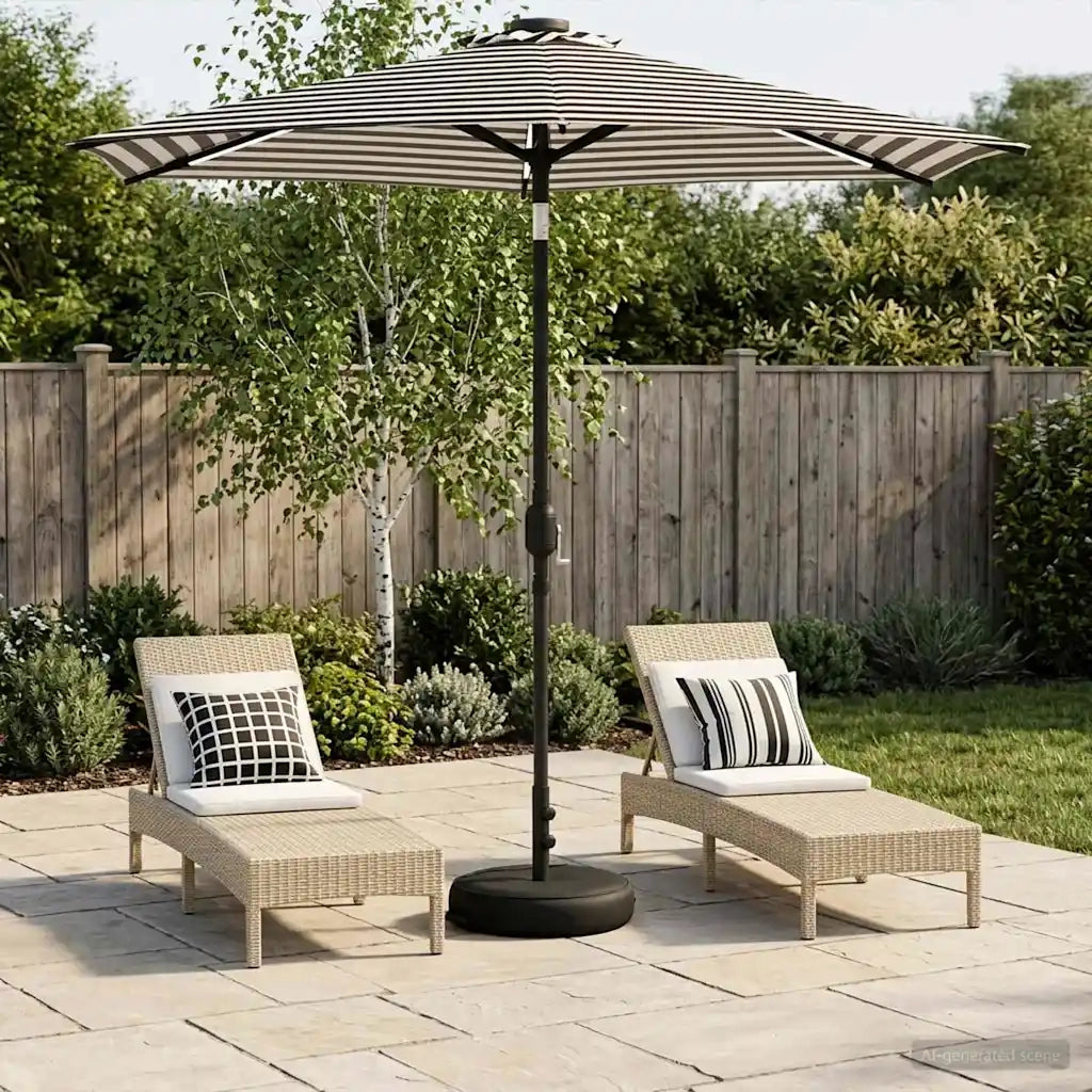 Parasol da Giardino con Luci LED 230 x 230 cm Poliestere 42036256