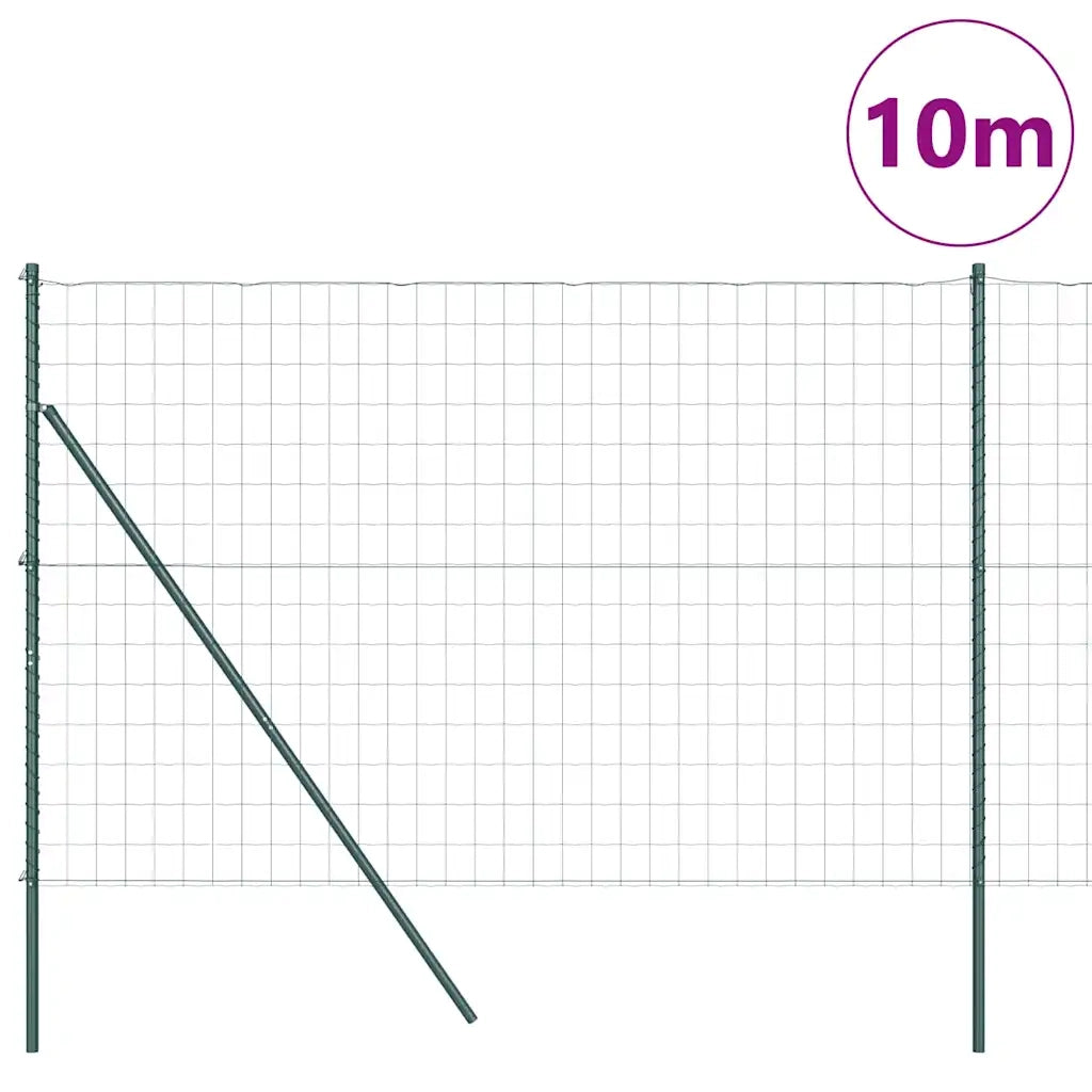 Recinzione da Giardino | Recinzione con Posto Verde 1,6 x 10 m Acciaio e PVC