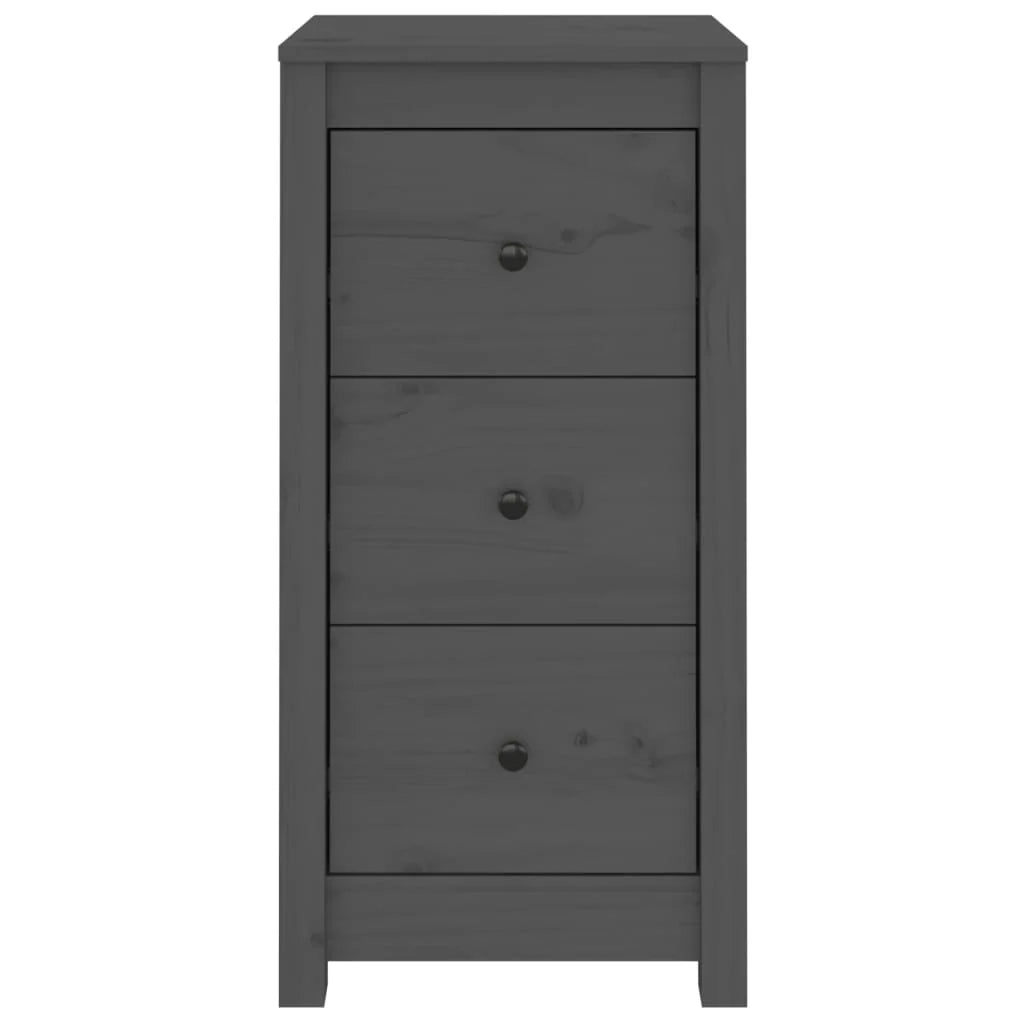 Buffet credenza cassettiera armadio mobile contenitore organizer per cucina soggiorno salotti set da 2 40 x 35 x 80 cm legno di pino massiccio grigio 02_0036839