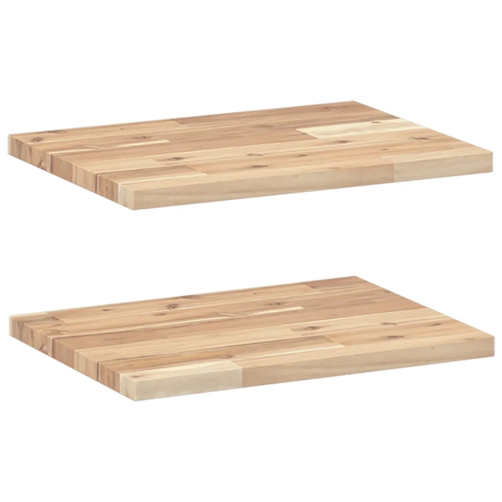Mensole da Parete 2 pz 40x30x2 cm Legno Acacia Non Trattato 3279364