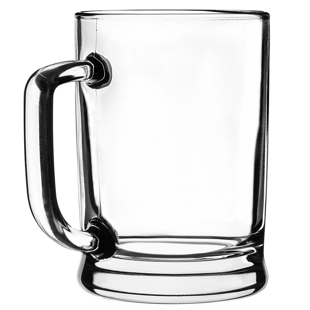 Boccale da birra KADAX 400 ml 0,4 l con manico, in vetro spesso, ideale come regalo.