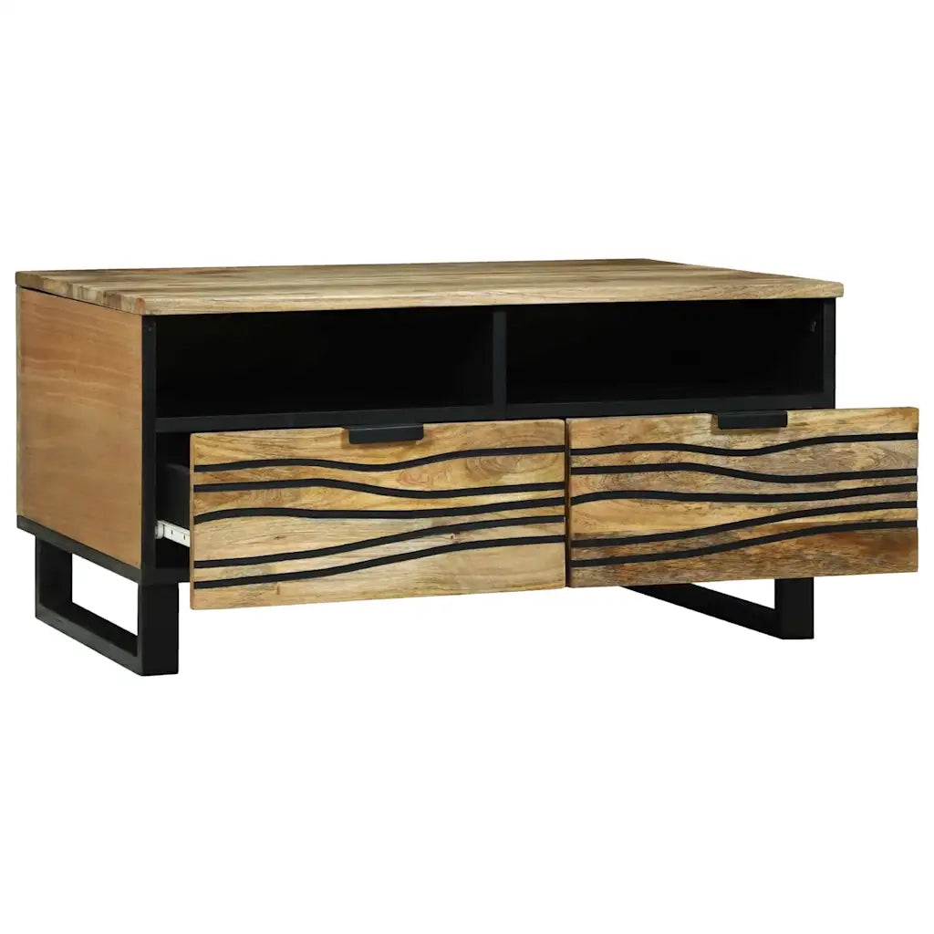 Tavolino da salotto con cassetto Marrone e Nero 80 x 54 x 40 cm 4017949