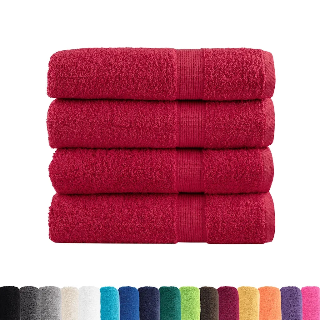 Asciugamani da Bagno SOLUND 2 pz Verdi 100x150 cm 600 g/mÂ²