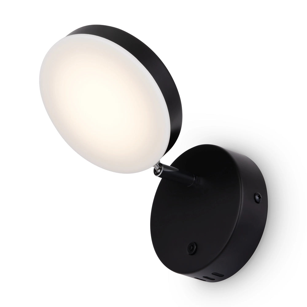 Applique rotonda minimal nera LED 6W 3000K Maytoni FAD