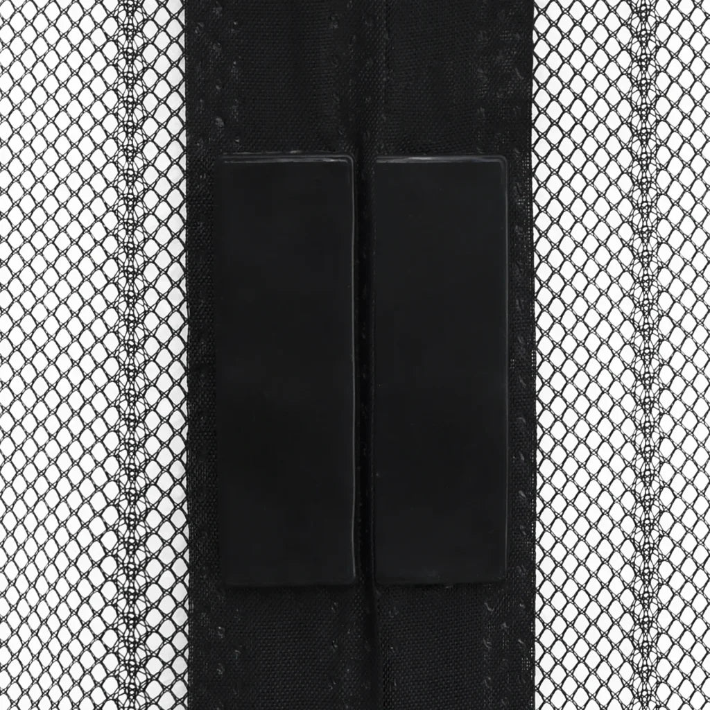 Tende Antimosche 2 pz per Porte con Magneti Nere 230x160 cm CFW8584806