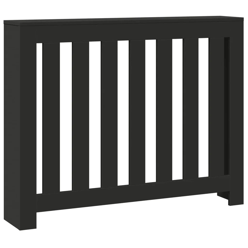 Copertura Termosifone Nera 104x20x82 cm Legno Multistrato CFW5591245