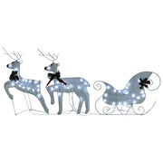 Renne e Slitta di Natale Decorazione Esterni 60 LED Bianco CFW7774295