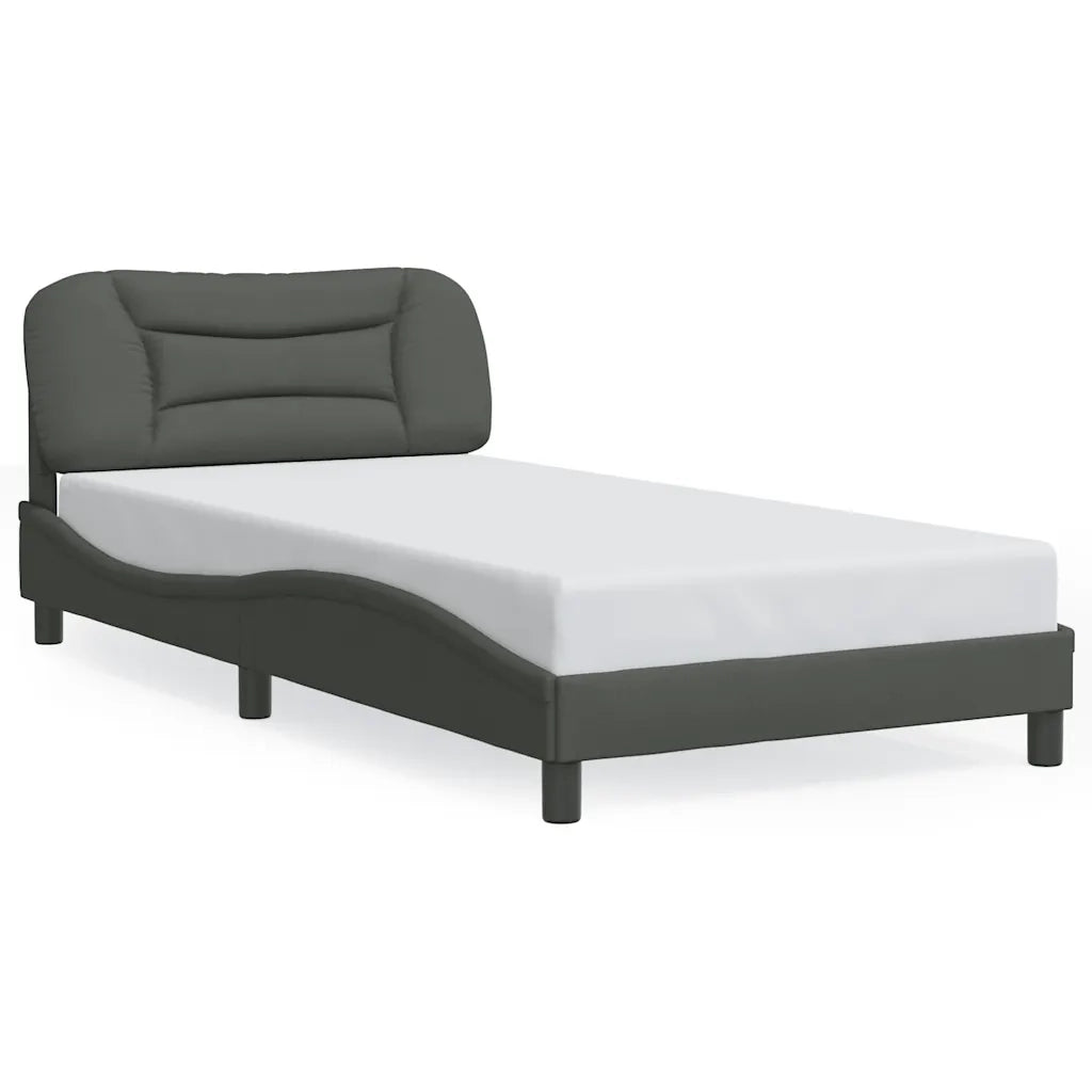 Giroletto senza Materasso Hvar Grigio Scuro 100x200 cm Tessuto