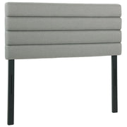Testiera Imbottita Grigia 140 cm ¨C Zephmum ¨C 140x106/116/126 cm