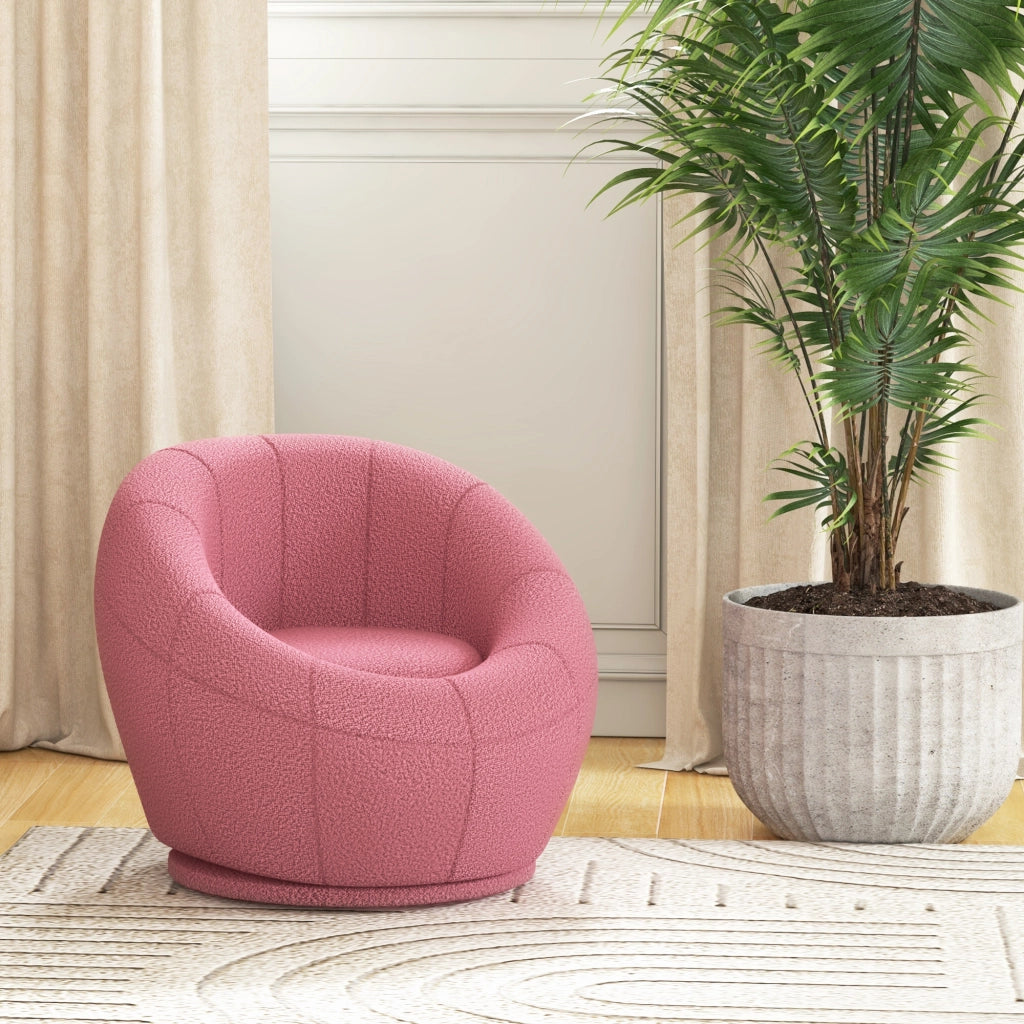 Poltrona per bambini ¨C zephmum ¨C in tessuto peluche, rosa, 60x56x48 cm