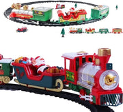 Treno elettrico di Natale - Treno di Natale elettrico - Treno intorno all'albero di Natale - Accessori di decorazione di Natale - Treno giocattolo di Natale - Treno di Natale con luce e suono - Decorazione di Natale - Accessori del villaggio di Natale