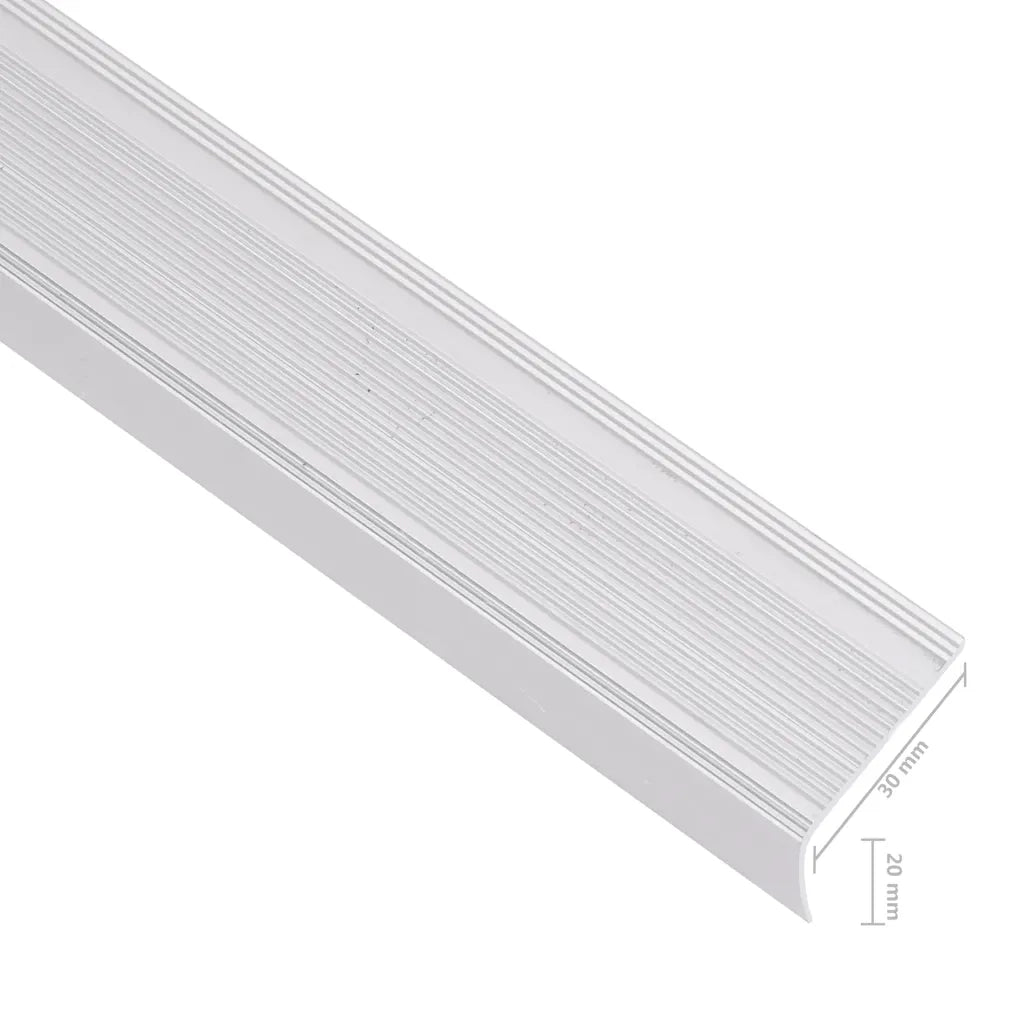 Profili a L per Gradini 15 pz in Alluminio 100 cm Argento CFW8527930