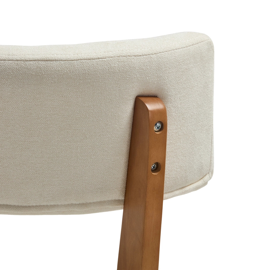 Sedie da Pranzo Set 2 Pezzi ¨C Xylo ¨C Tessuto Imbottite Gambe Legno Massello