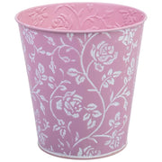 Cubo in metallo rosa D14x14,5h cm B10